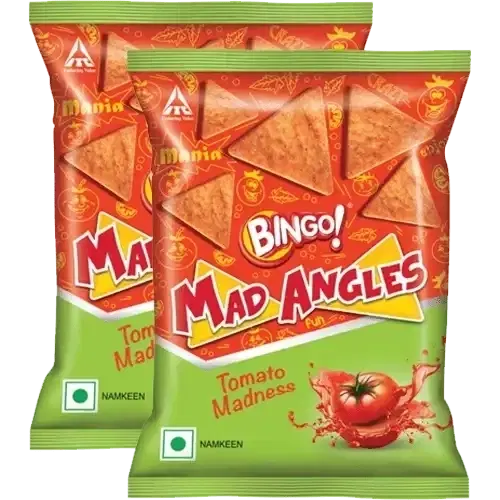 Bingo Mad Angles Tomato Madnes Namkeen 2X64 g (Set Of 2)