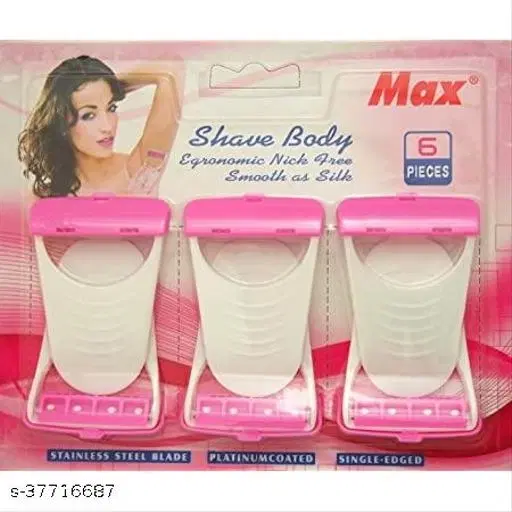 Premium Body Razors for Women, Pink, Pack of 6
