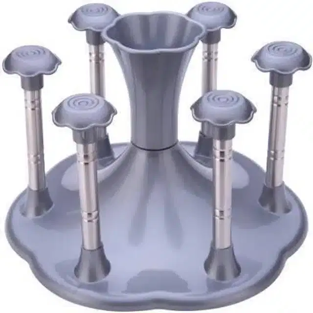 Plastic Glass Holder, Silver