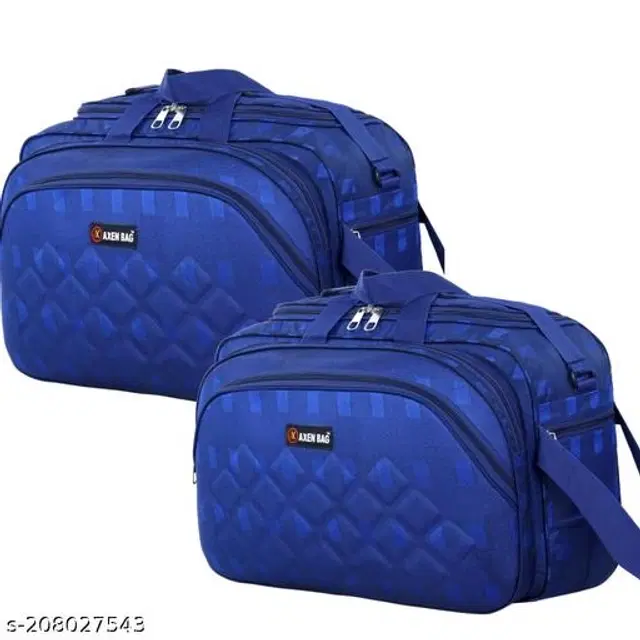 Polyester Duffel Bags, Blue, Pack of 2