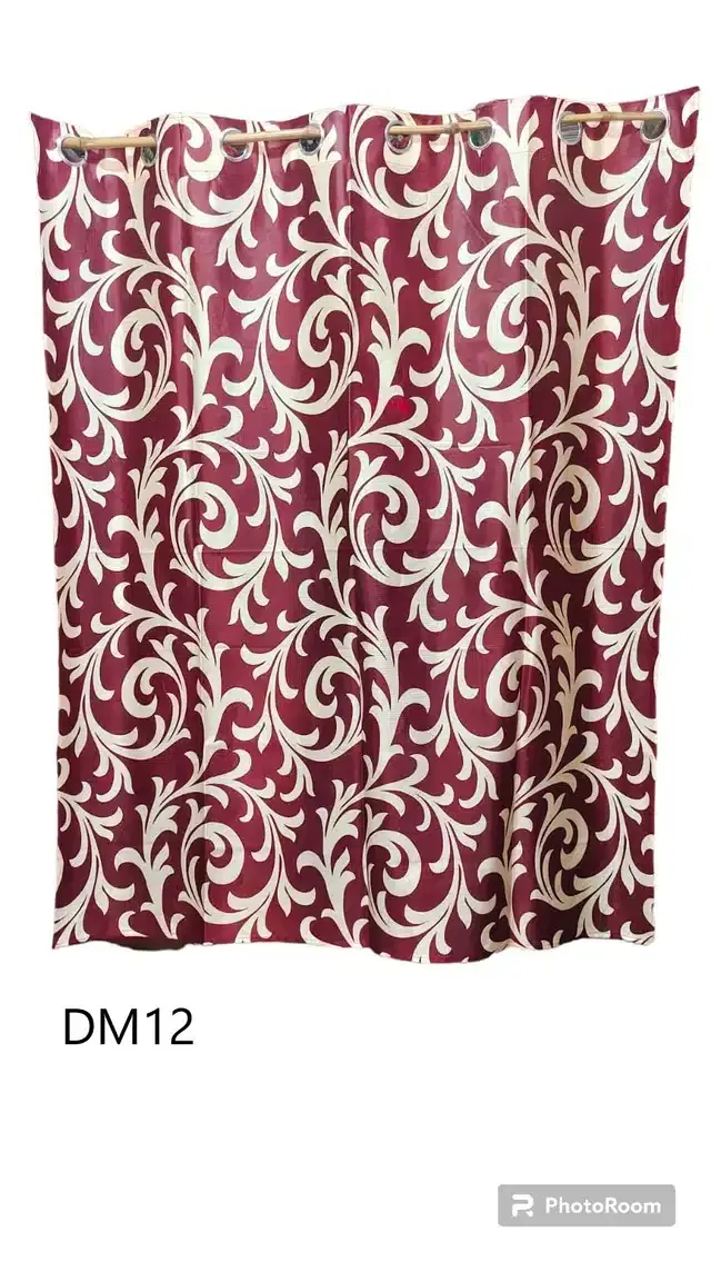 Printed Door, 7 feet & Two Window, 5 feet Curtains, Multicolor, Set of 2
