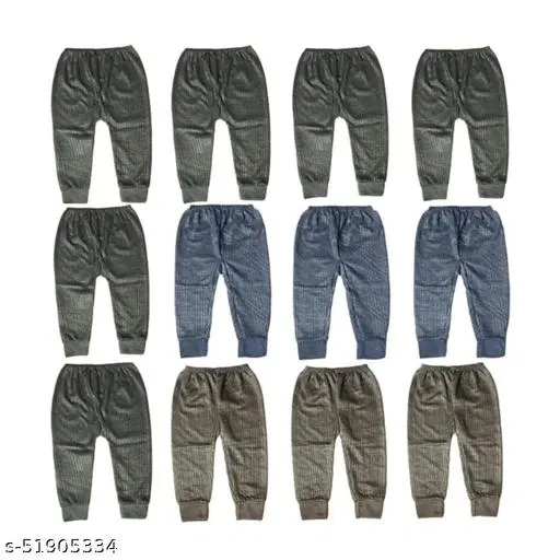 Woolen Thermal Bottomwear for Kids, Pack of 12 (Multicolor, 2-3 Years)