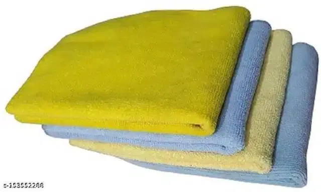 Microfiber Bath Towel, Multicolor, 40x40 cm, Pack of 4