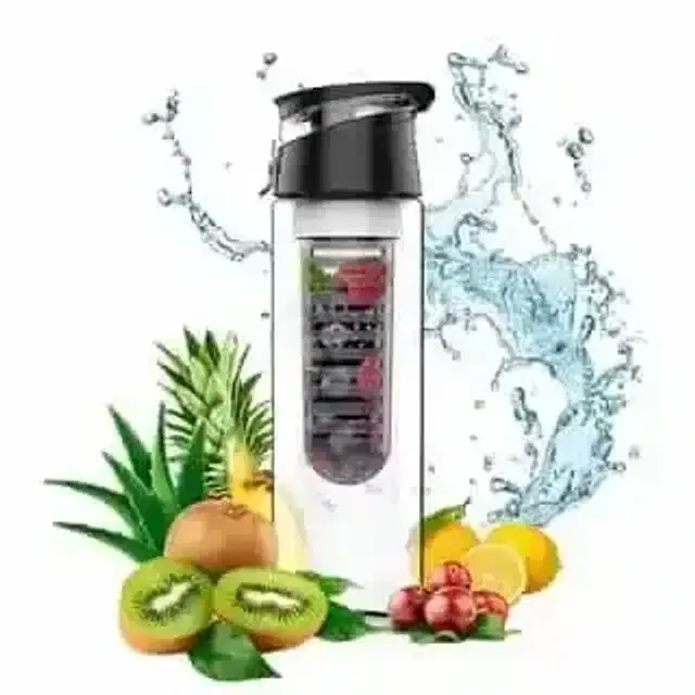 Pallavi Trading Detox Fruit Water Bottle With Fruit Infuser Bpa Free 800Ml, Assorted)
