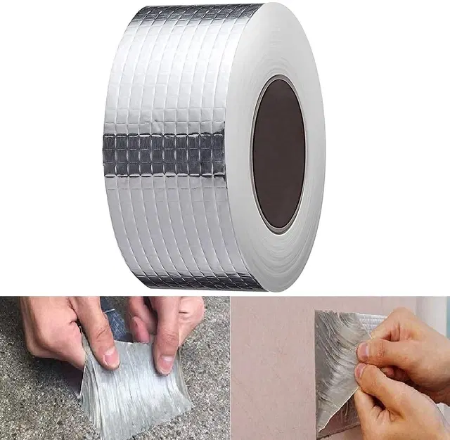 Aluminium Single Sided Self Adhesive Tape, Silver, 5 m