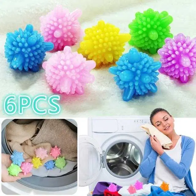 Sterling Bazaar Silicone Washing Washer Dry Laundry Balls, Packof 6, St-037