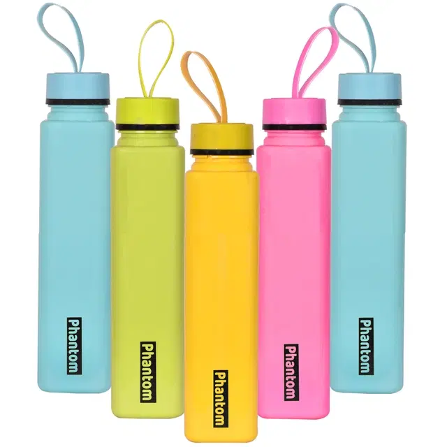 Plastic Fridge Water Bottles, Multicolor, 500 ml, Pack of 5