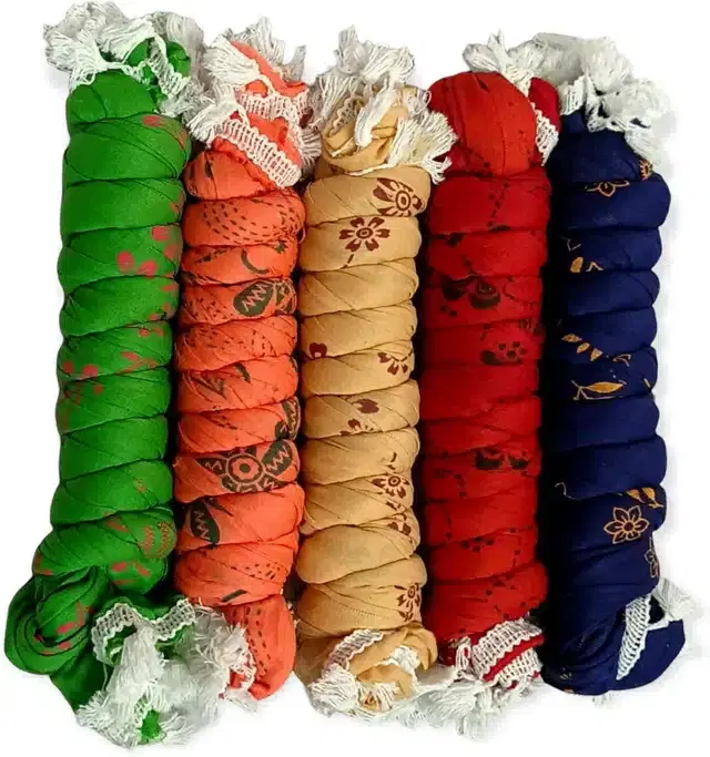 Cotton Blend Solid Dupatta for Women, Pack of 5 (Multicolor, 2 m)