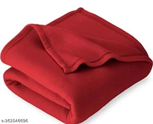 Fleece Single Bed Blanket, Maroon, 60x90 Inches