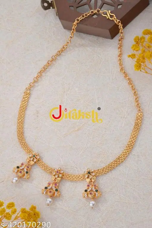 Necklace for Women (Gold, Free Size)