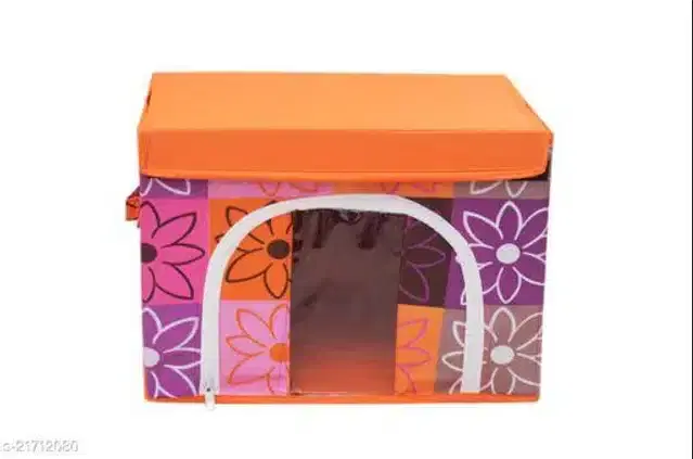 PVC Foldable Under Bed Storage, Multicolor