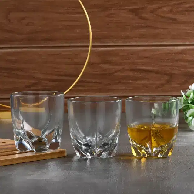 Liquor cum Cocktail Glasses, Transparent, 250 ml, Pack of 3