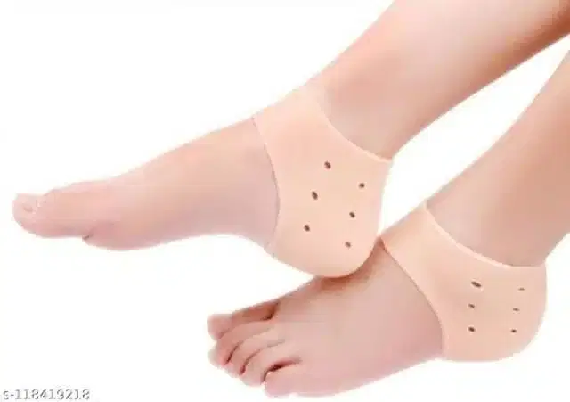 Moisturizing Silicon Gel Socks, Beige
