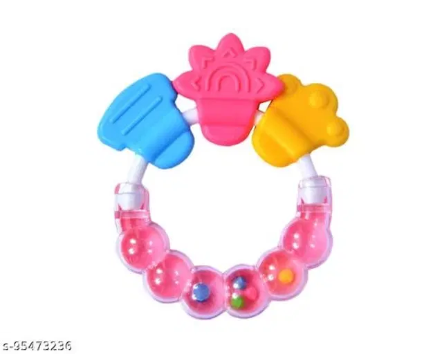 Rubber Rattle Toy for Baby, Multicolor