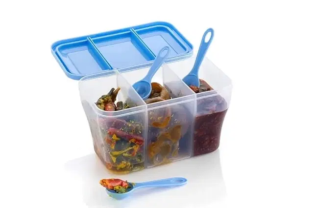 3 In 1 Multipurpose Masala Box Storage Contianer (Pack Of 1) (Assorted)