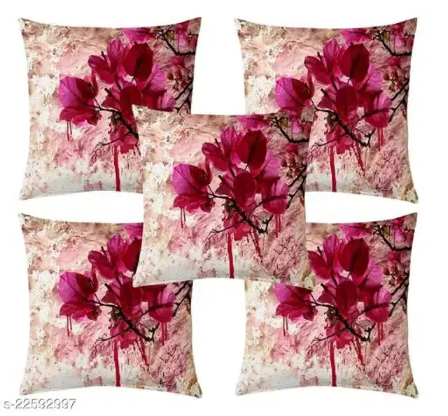 Cushion Cover for Home, Multicolor, 16x16 inches, Pack of 5