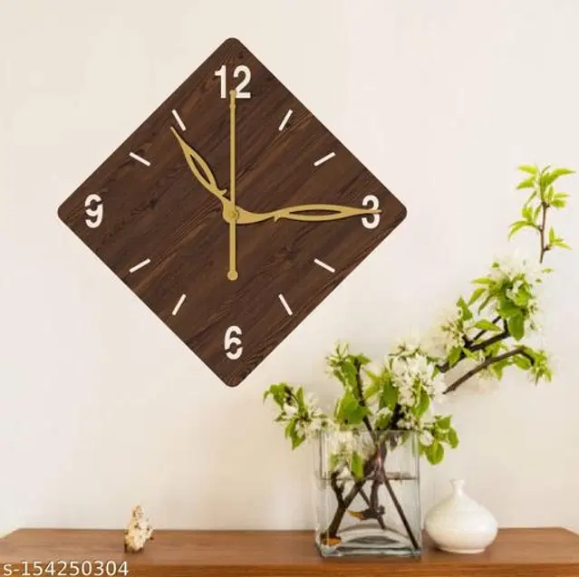 Wooden Wall Clock, Brown