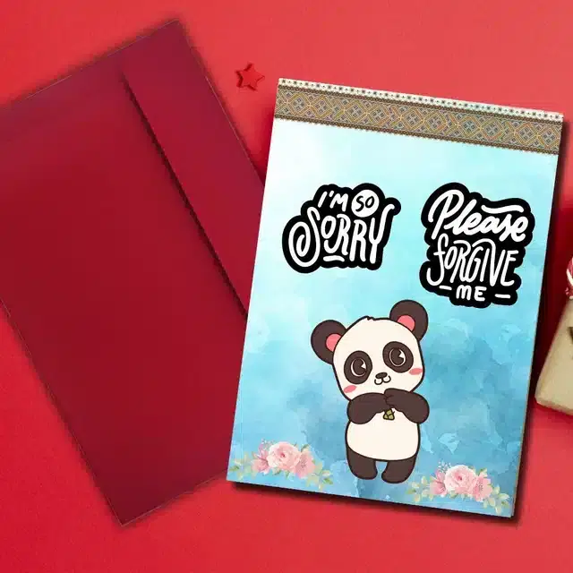 So Sorry Printed Card, Multicolor