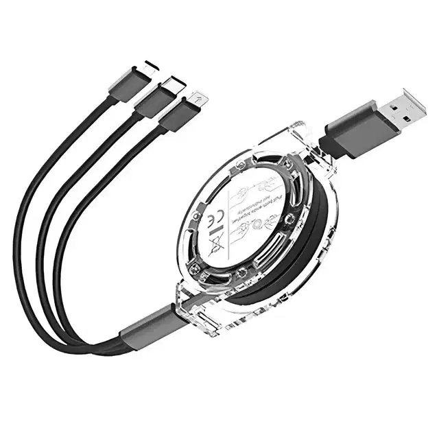 Fast Charging 3 in 1 USB Cable, Black