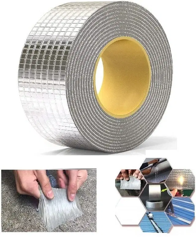 Aluminium Single Sided Self Adhesive Tape, Silver, 5 m