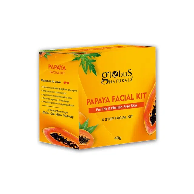 Globus Naturals Anti-Tanning Papaya Facial Kit, 40 g