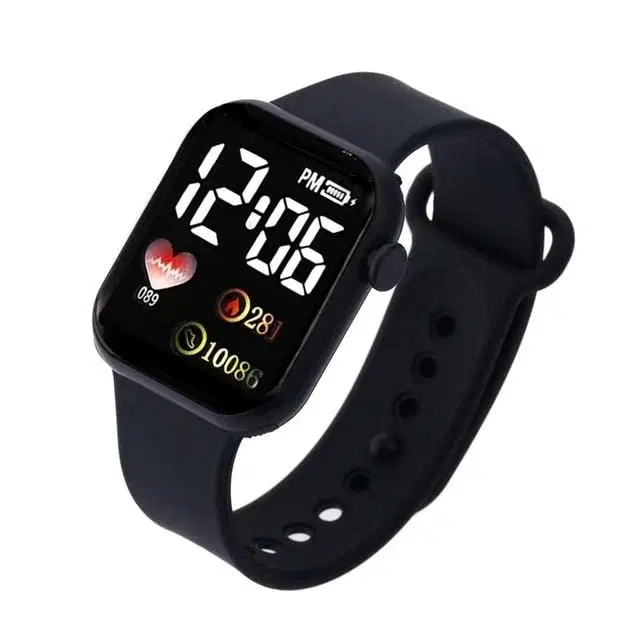 Kids Digital Waterproof Smart Watch, Black (5-15 Years)