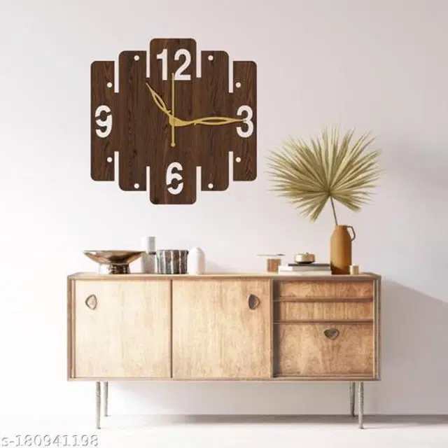 Wooden Wall Clock, Brown