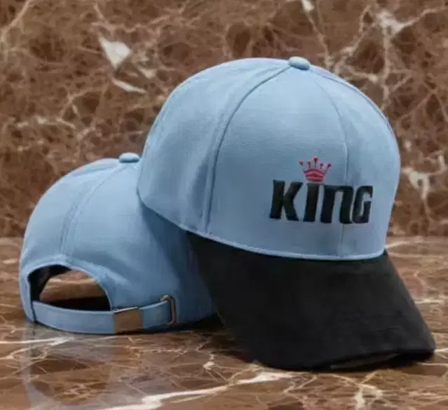 Polyester Baseball Cap for Men & Women, Sky Blue & Black