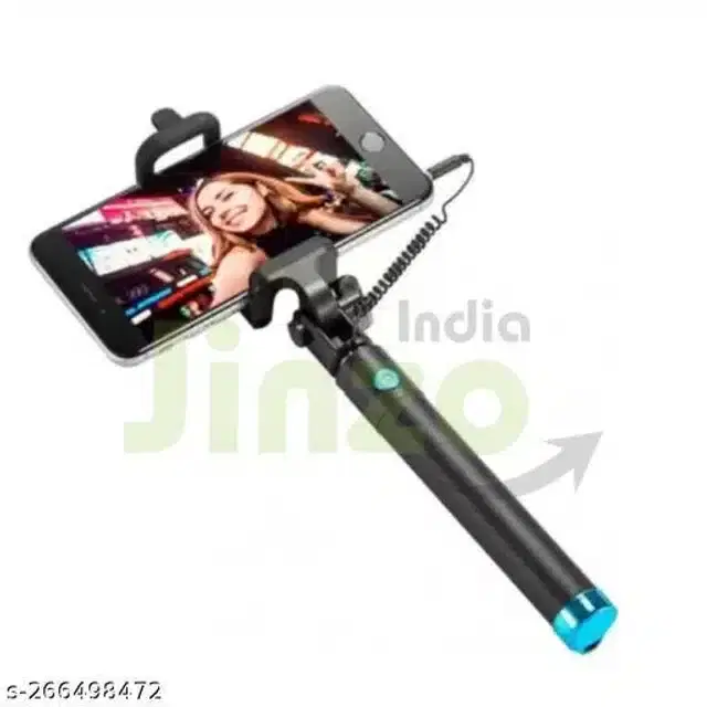 Mobile Selfie Stick, Black & Sky Blue
