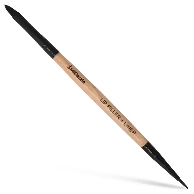 MiDazzle Premium Wooden 2 in 1 Lip Filler & Liner Brush, Pack of 1