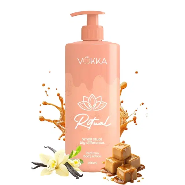 Vokka Ritual Perfume Body Lotion Warm Vanilla Gourmand Fragrance 250 ml