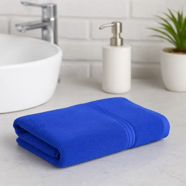 Cotton Bolls Micro Bath Towel Royal Blue Pack of 1