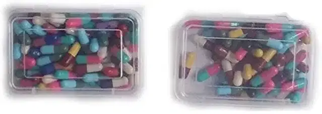 Plastic Pills Containers, Multicolor, Pack of 2