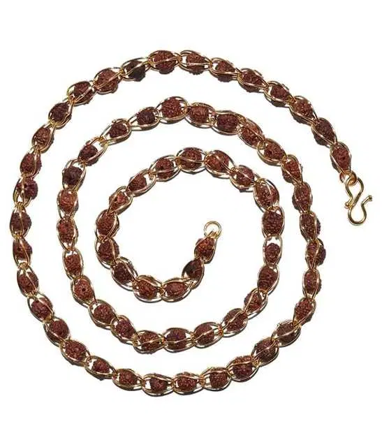 BHARDWAJ RETAILS Royal Navy Pooja Mala Rudraksha, Pack of 1 (Assorted) (BR71)