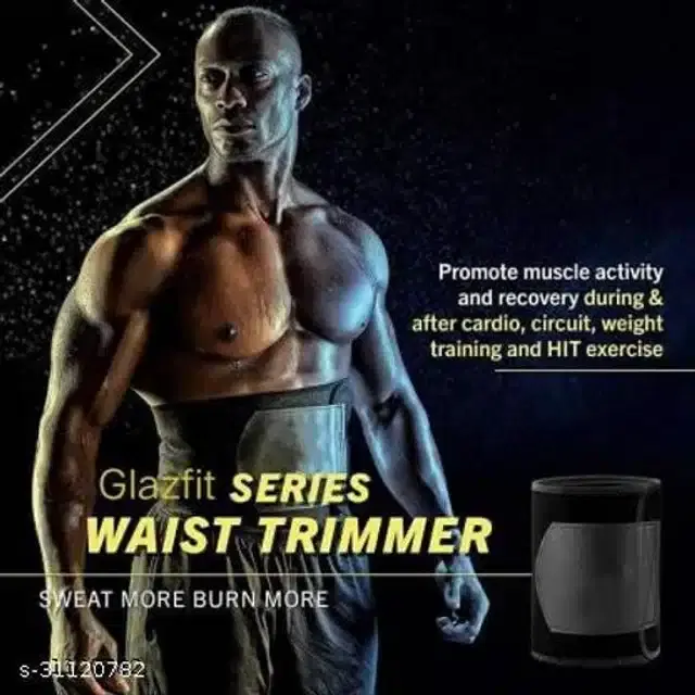 Sweat Belt for Unisex, Black, Free Size