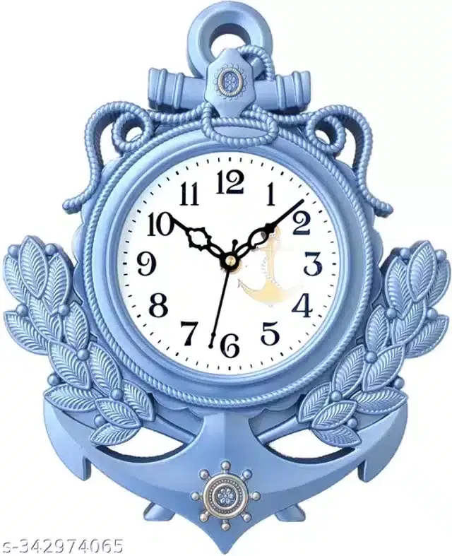 Designer Plastic Wall Clock, Blue
