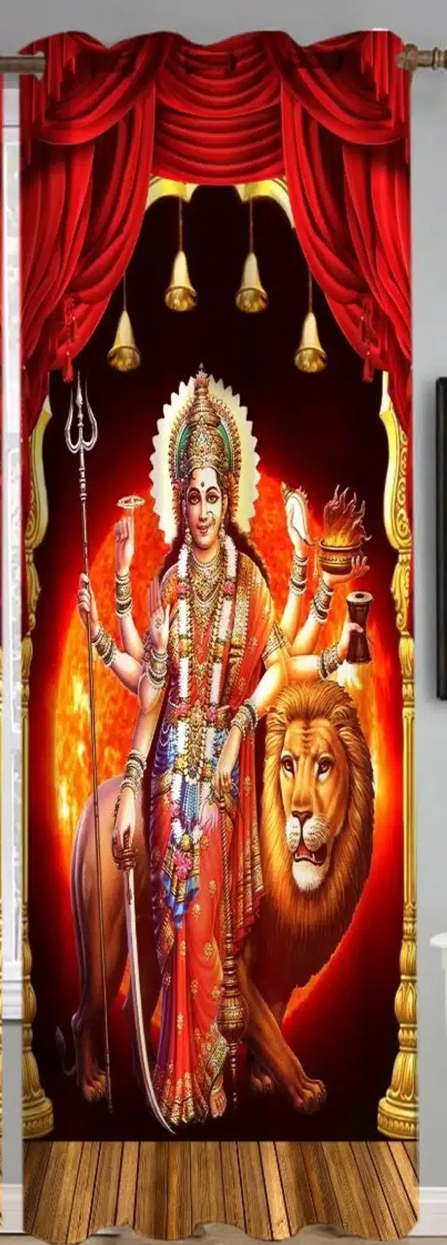 Digital Printed Window & Door Curtains, Multicolor, 7 feet