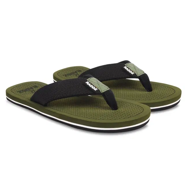 Solid Flipflops for Men (Green, 10)