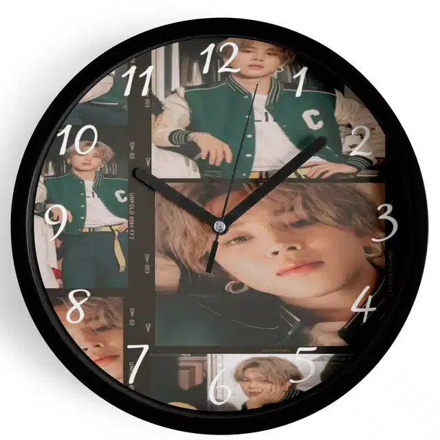 HD Printed Plastic Wall Clock, Multicolor, 10x10 Inches