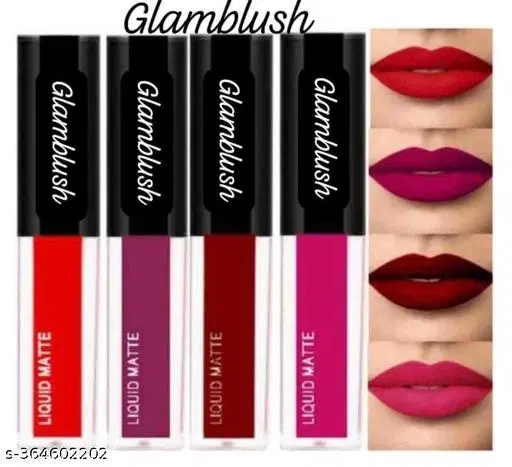 Liquid Lipstick for Women, Multicolor, Pack of 4