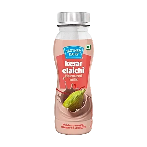 Mother Dairy Flavoured Milk Kesar Elaichi 180 ml Pet