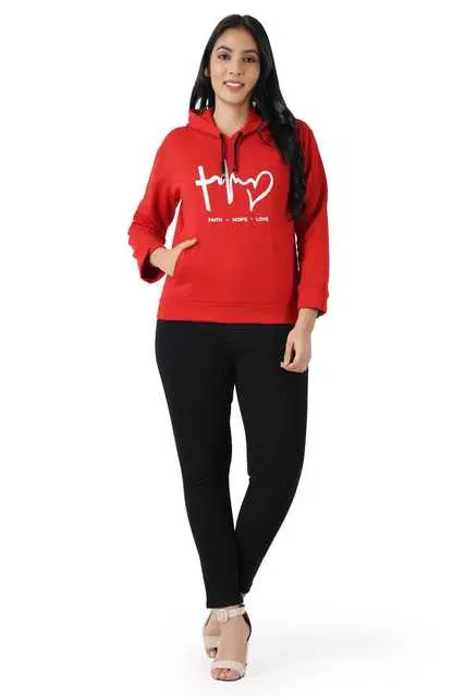 Hoodie for Women (Red, S) (A71)