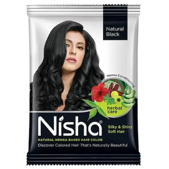 Nisha Hair Color Powder Black 25 g