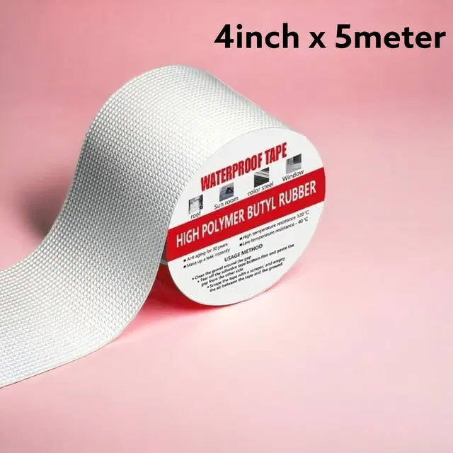 Aluminium Single Sided Self Adhesive Tape, Silver, 5 m