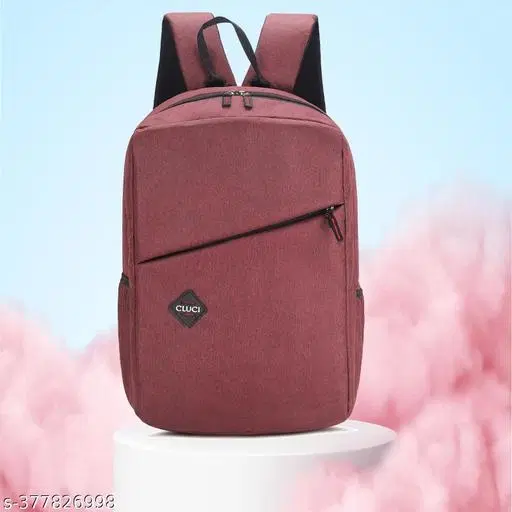 Canvas Backpack Bag, Maroon