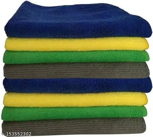 Microfiber Bath Towel, Multicolor, 40x40 cm, Pack of 8