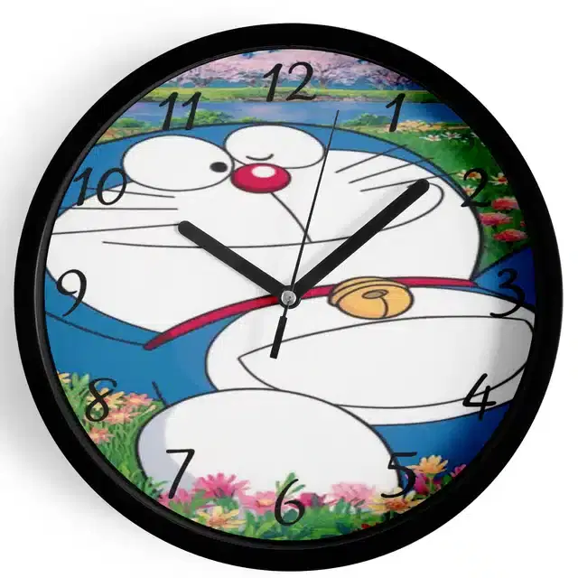 Doraemon Analog Wall Clock, Multicolor, 7 Inches