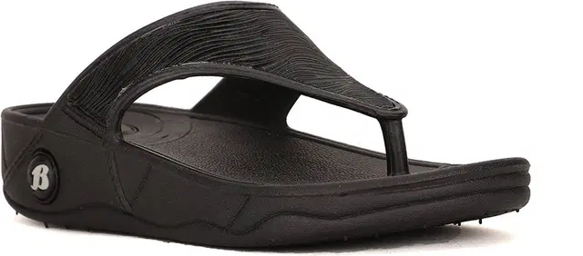 Bata Wedge Sandals for Women (Black, 6 UK/India)