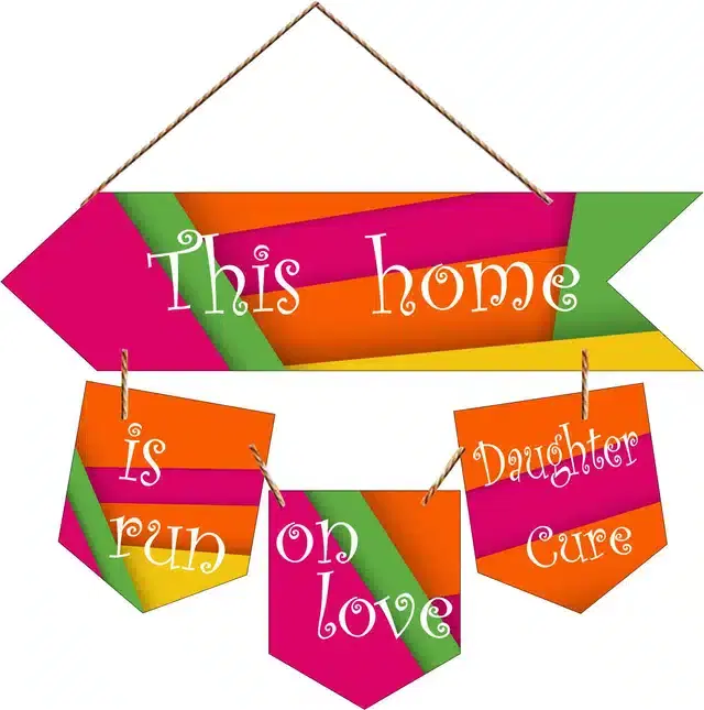 Wooden Wall Hangers for Office and Living Room, Multicolor
