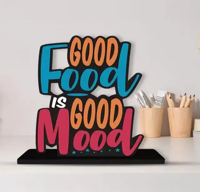 Wooden Quotes Stand for Table & Office Desk, Multicolor
